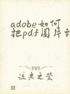 adobe如何把pdf图片转成jpg