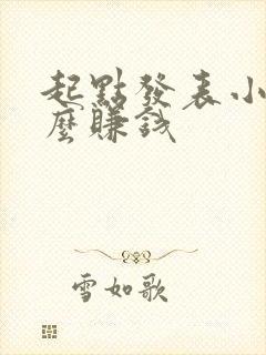 起点发表小说怎么赚钱