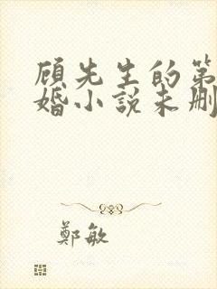 顾先生的第一宠婚小说未删版全文