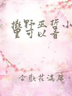 撒野巫哲小说那里可以看