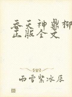 吞天神鼎柳无邪正版全文