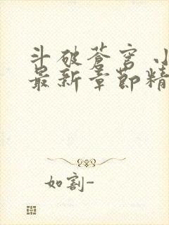 斗破苍穹 小说最新章节精校版