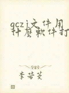 gczj文件用什么软件打开