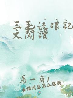 三毛流浪记书全文阅读