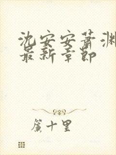 沈安安萧渊小说最新章节