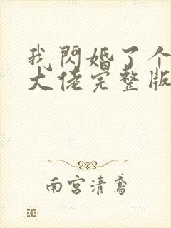 我闪婚了个财阀大佬完整版