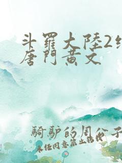 斗罗大陆2绝世唐门黄文