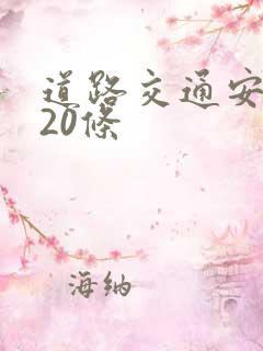 道路交通安全法20条