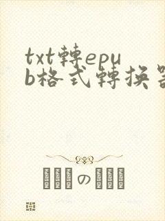 txt转epub格式转换器