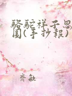 骆驼祥子思维导图(手抄报)