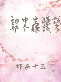 初中生赚钱软件哪个赚钱多,又安全