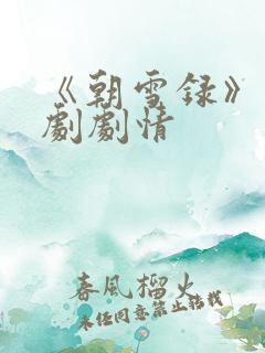 《朝雪录》电视剧剧情