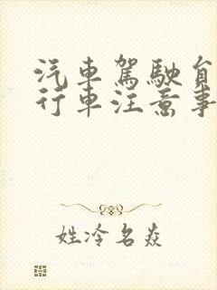 汽车驾驶员安全行车注意事项