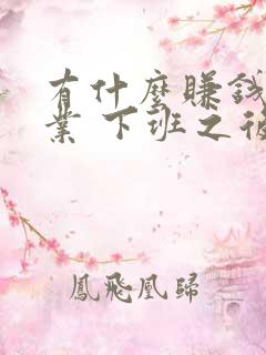 有什么赚钱的副业 下班之后能做