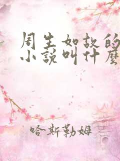 周生如故的原著小说叫什么名字