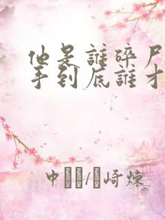 他是谁碎尸案凶手到底谁才是真正凶手