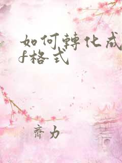 如何转化成pdf格式