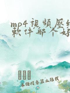 mp4视频压缩软件哪个好