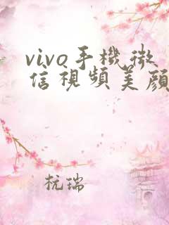 vivo手机微信视频美颜在哪里打开