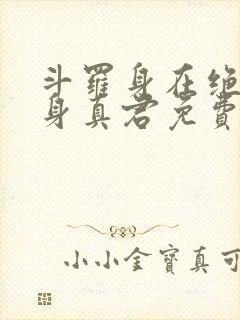 斗罗身在绝世化身真君免费阅读