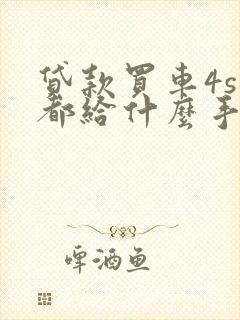 贷款买车4s店都给什么手续