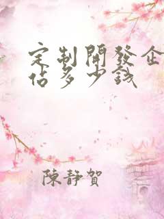 定制开发企业网站多少钱