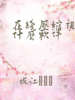 在线压缩视频用什么软件