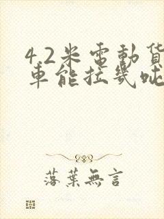 4.2米电动货车能拉几吨