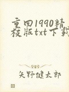 重回1990精校版txt下载