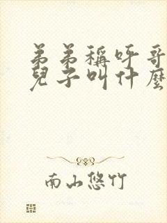 弟弟称呼哥哥的儿子叫什么