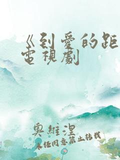 《到爱的距离》电视剧