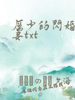 厉少的闪婚小萌妻txt