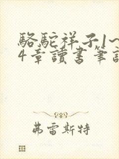 骆驼祥子1~24章读书笔记【15篇】