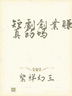 短剧创业赚钱是真的吗