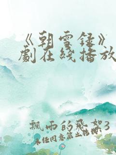 《朝雪录》电视剧在线播放