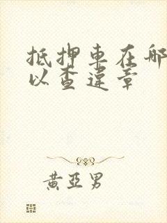 抵押车在哪里可以查违章