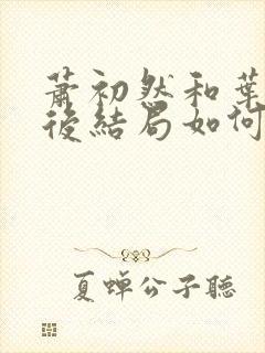 萧初然和叶辰最后结局如何