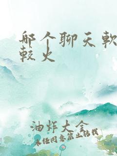 哪个聊天软件比较火