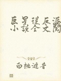 巨星从反派开始小说全文阅读