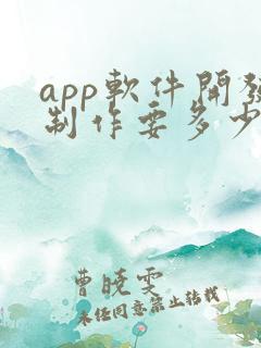 app软件开发制作要多少钱