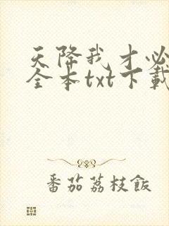 天降我才必有用全本txt下载