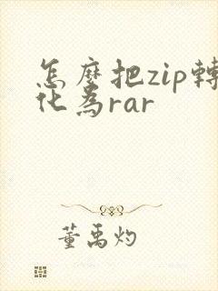 怎么把zip转化为rar