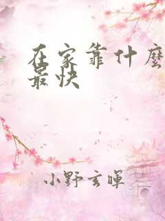 在家靠什么赚钱最快