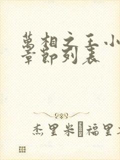 万相之王小说新章节列表