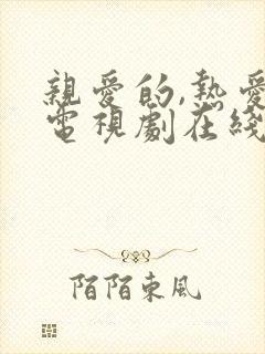 亲爱的,热爱的电视剧在线观看完整版免费