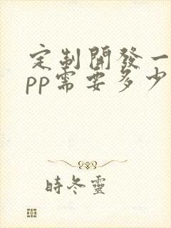 定制开发一个app需要多少钱