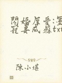 闪婚厚爱:墨少宠妻成瘾txt