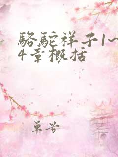 骆驼祥子1~24章概括