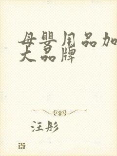 母婴用品加盟十大品牌