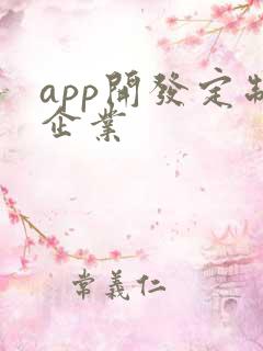 app开发定制企业
